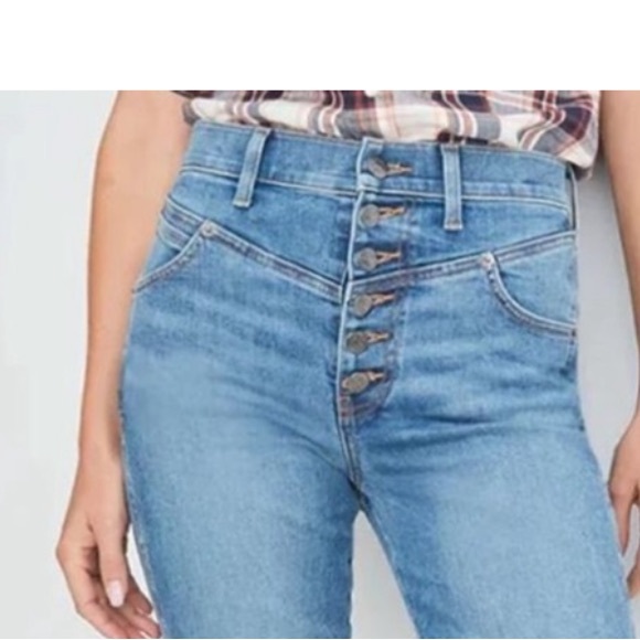 Veronica Beard Denim - Veronica Beard Straight Leg Ryleigh High Rise Slim Durango Yoke Jeans Size 29